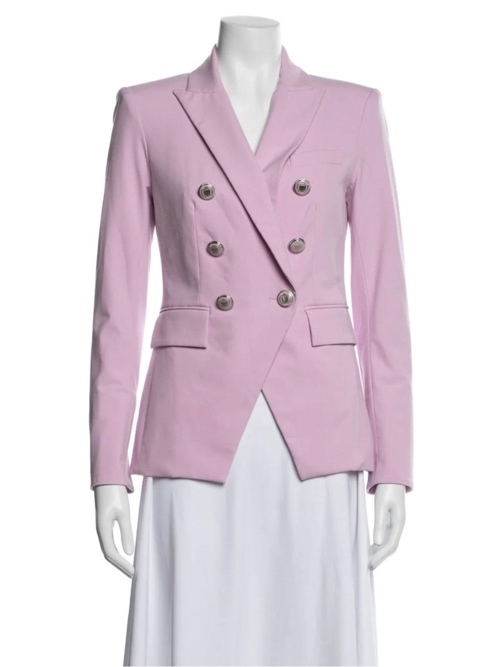Veronica Beard Double-Breasted Lilac Blazer